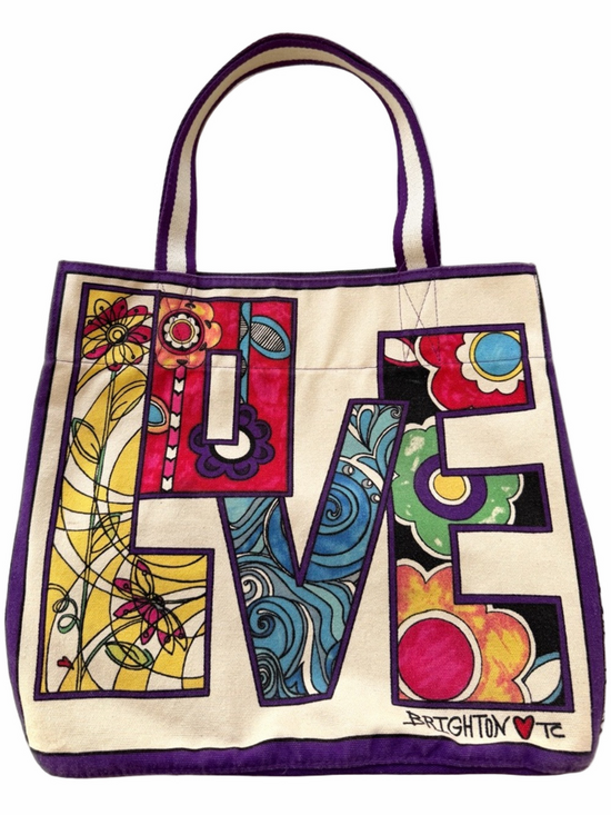 Brighton Handbags - Brighton Love Groove II Canvas Tote Tom Clancy Designer Collectible Shopping Bag